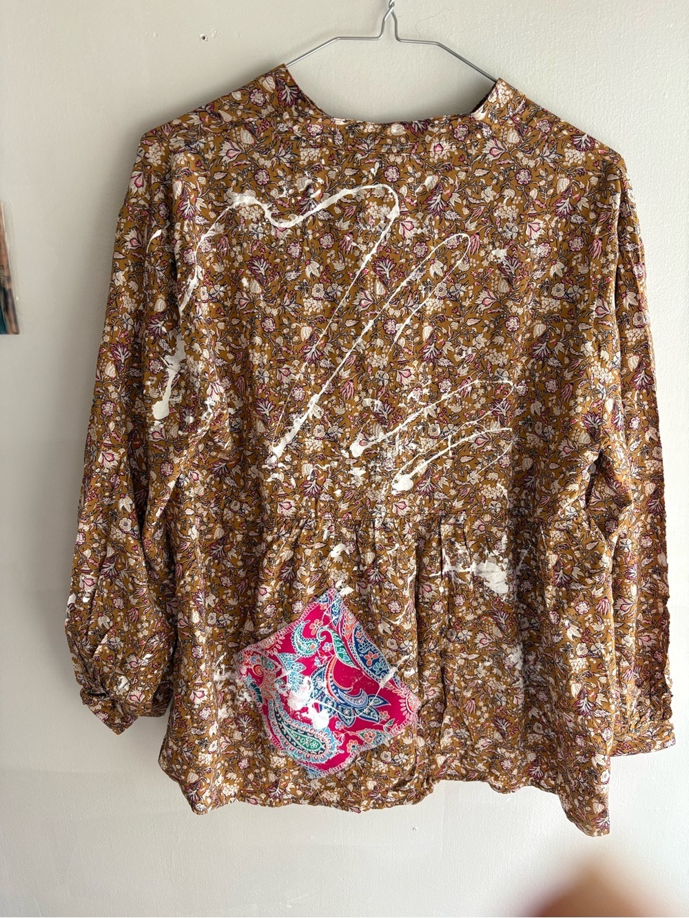 Flowy patched blouse - Picture 4 of 4
